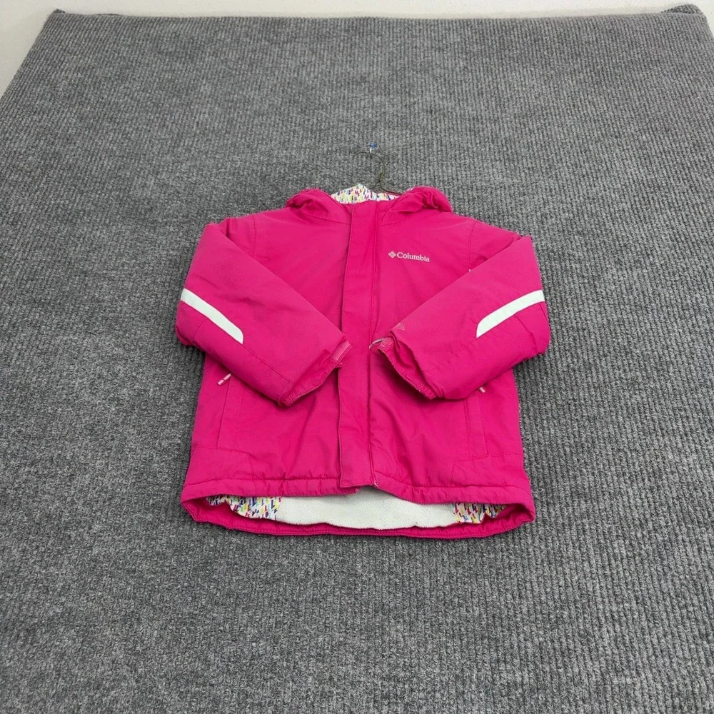 Columbia Jacket Toddler 4T Pink Hooded Fleece Lined Winter Gorpcore Outdoor